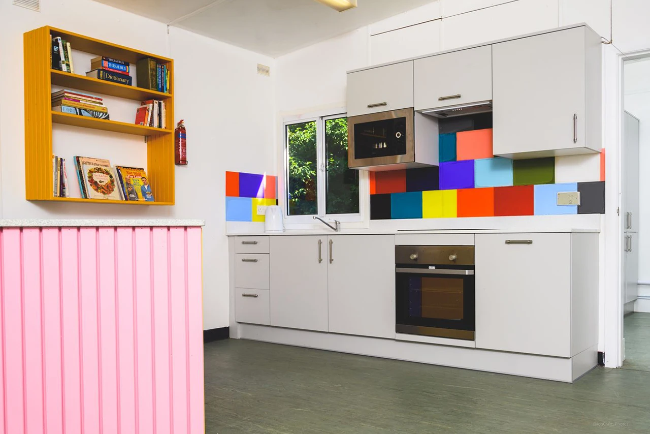 Image of the refurbished kitchen in the Dings' Safe Ouse.