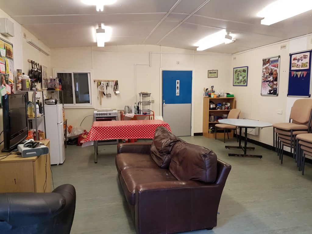 Image of the Dings community space before the refurbishment.