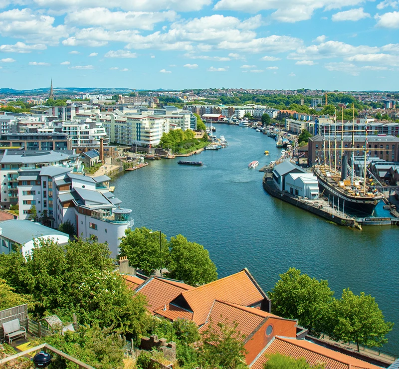 Decorative image of Bristol’s floating harbour